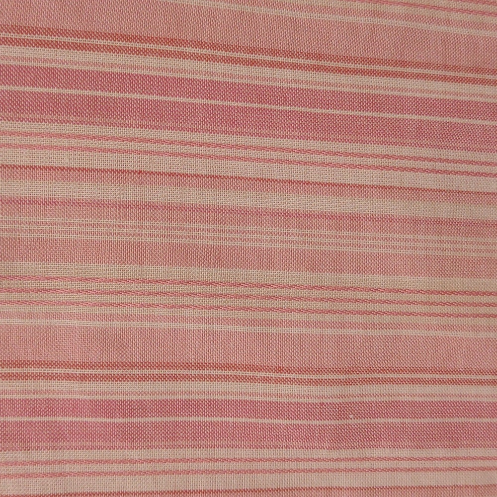 EB Women's Lightweight Cotton Button Down Pink Stripe Casual Shirt 3/4 Sleeve XL - Picture 6 of 10